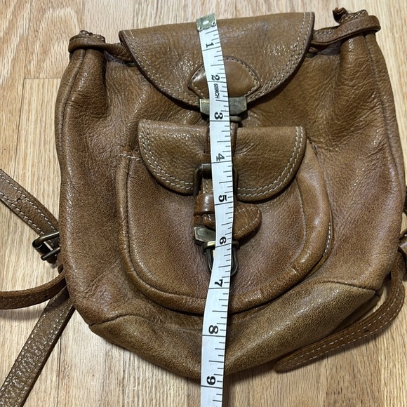 Roots Genuine Leather Made in Canada Mini Backpack Bag Top Handle Purse - Picture 9 of 9